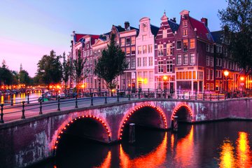 Typical night image of Amsterdam 